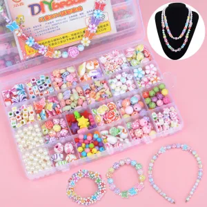 Diy Girls Jewelry Necklace Bracelet Beaded Educational Toys, TO0030