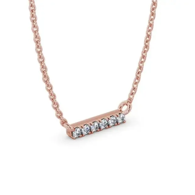 0.10CTW Lab Grown Diamond Bar Necklace