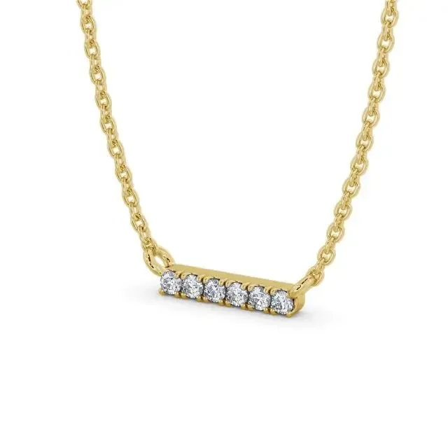 0.10CTW Lab Grown Diamond Bar Necklace