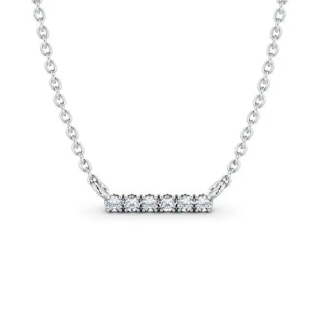 0.10CTW Lab Grown Diamond Bar Necklace