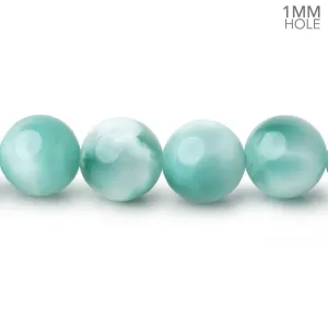 10mm Russian Green Angelite Plain Round Beads 15.5 inch 39 pieces AA