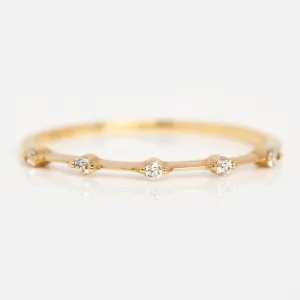 14k Diamond Constellation Band