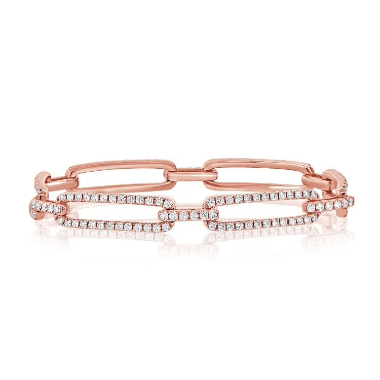 14k Gold 2.83Ct Diamond Bracelet, available in White, Rose and Yellow Gold