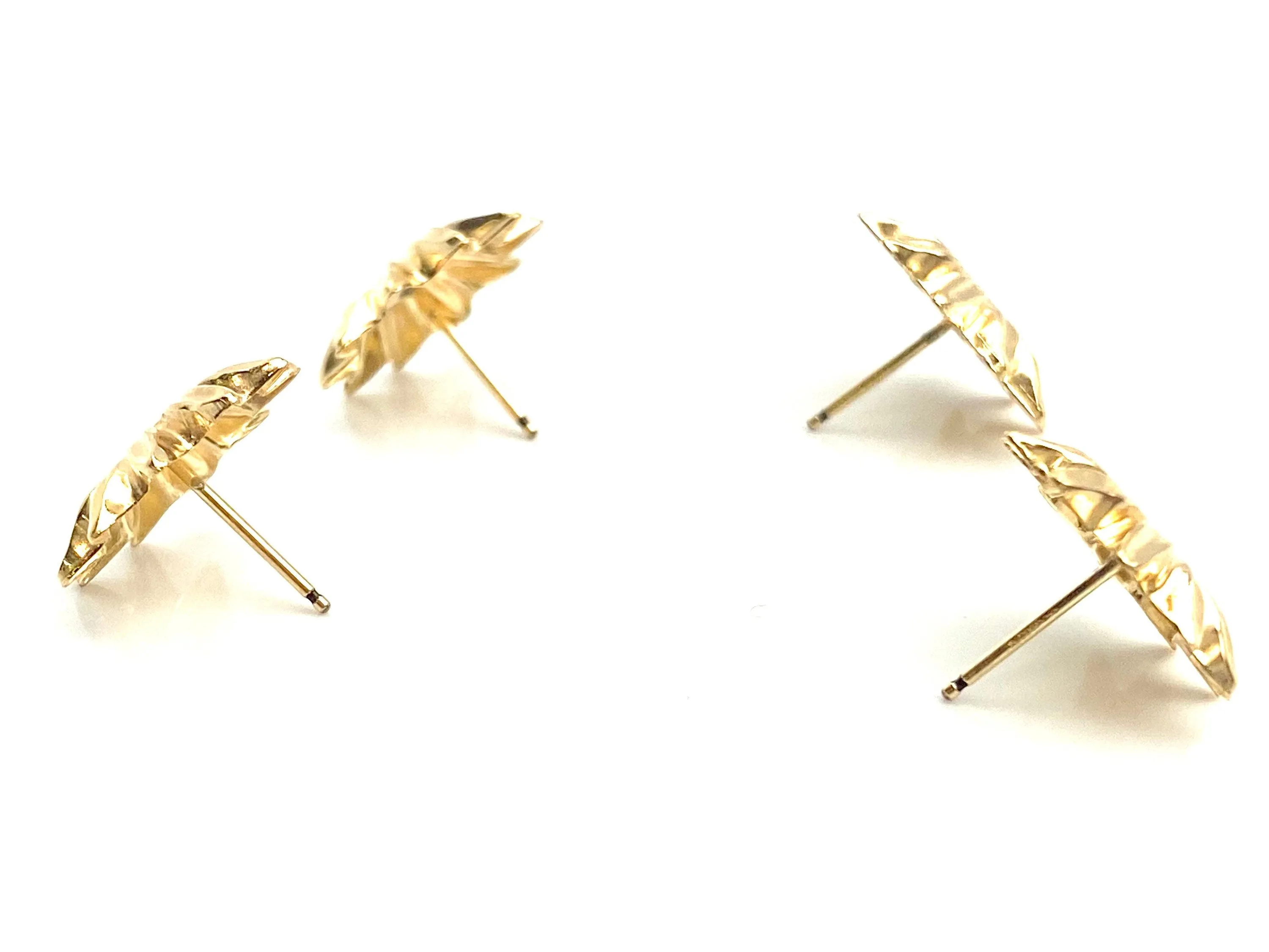 14KGF flower studs , Sku#T99-1