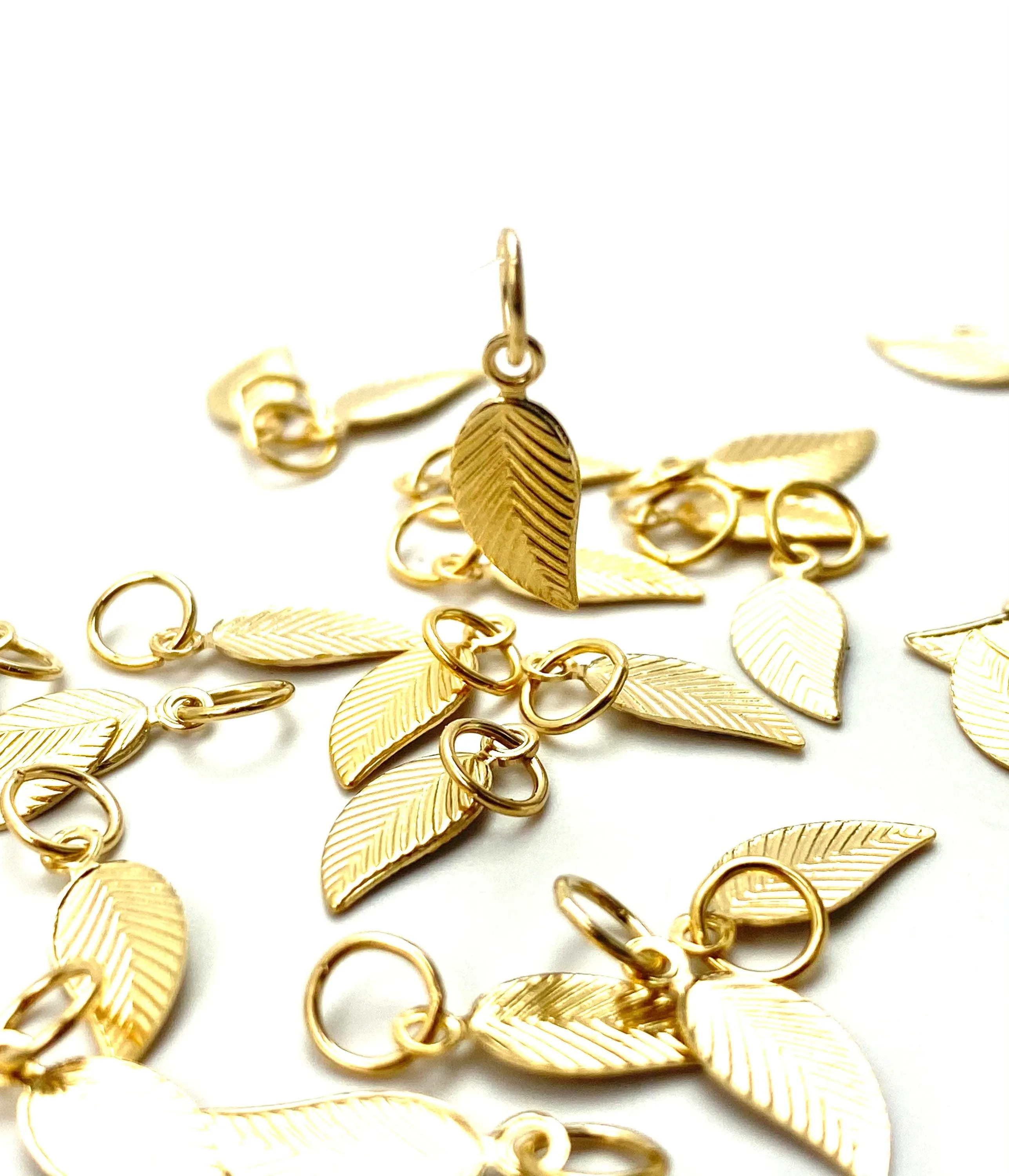 14KGF leaf hooplet, 14K gold fill, SKU# 400C3R