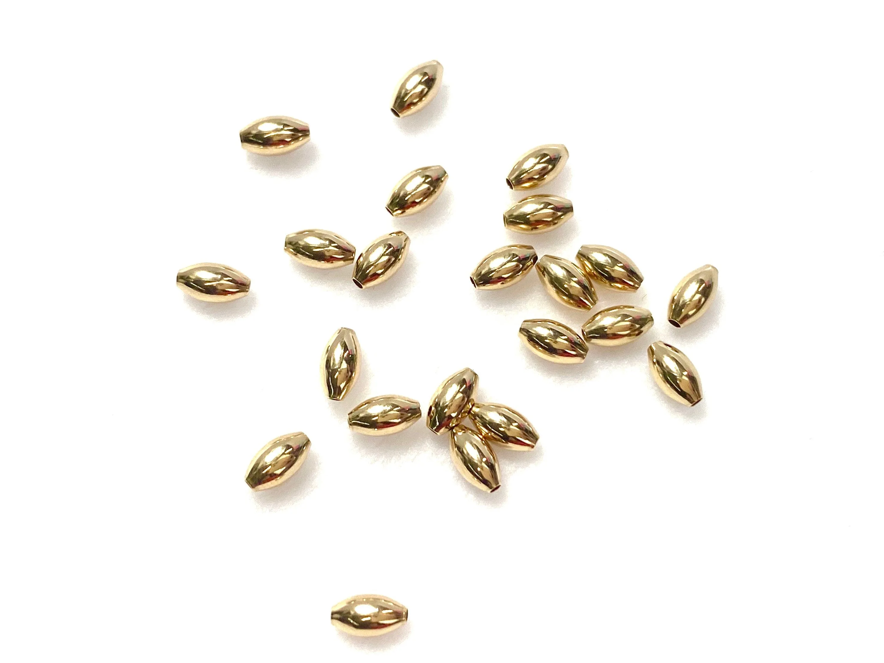 14KGF oval bead , 14K gold filled , Sku #4004730V