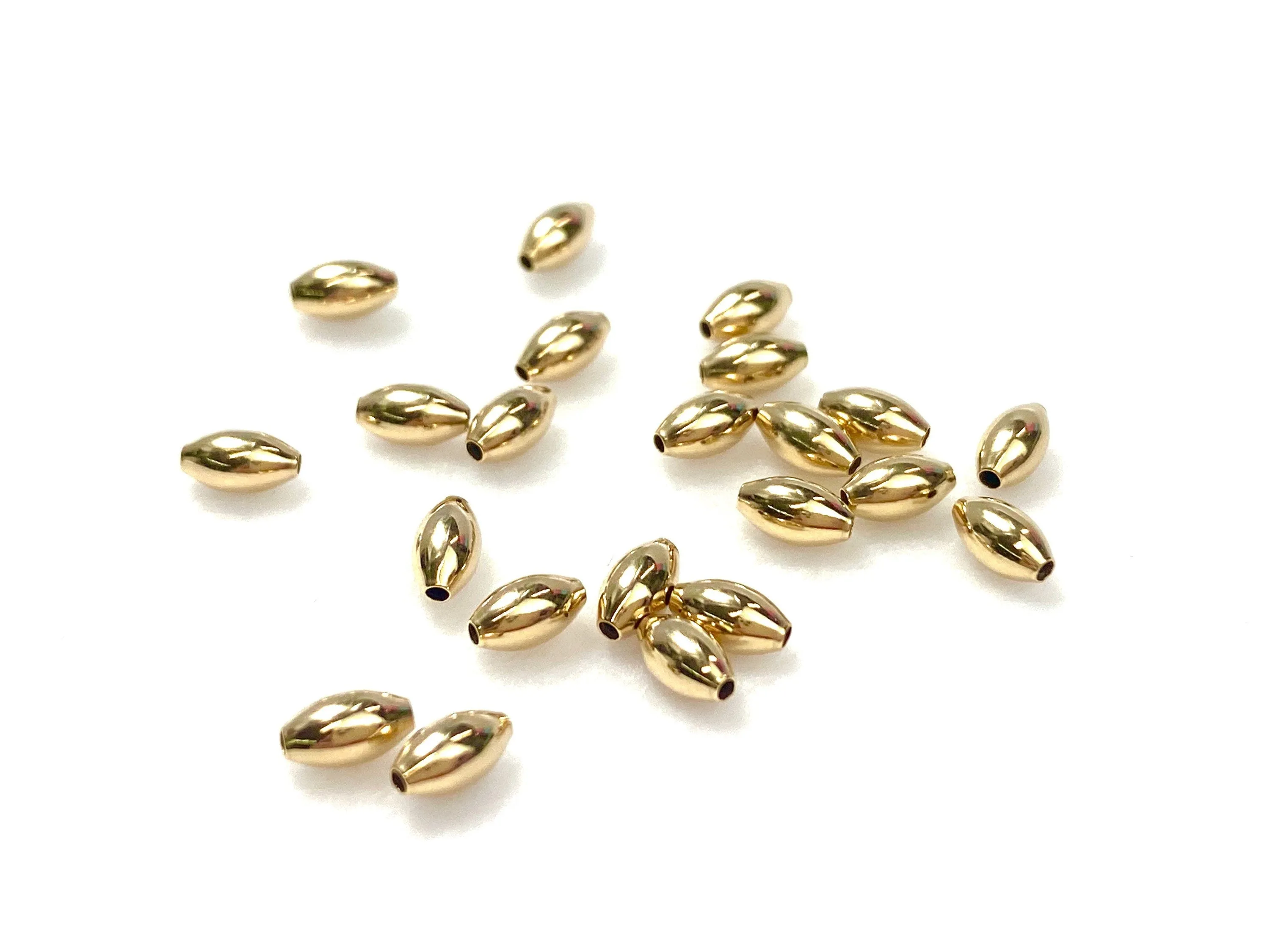 14KGF oval bead , 14K gold filled , Sku #4004730V