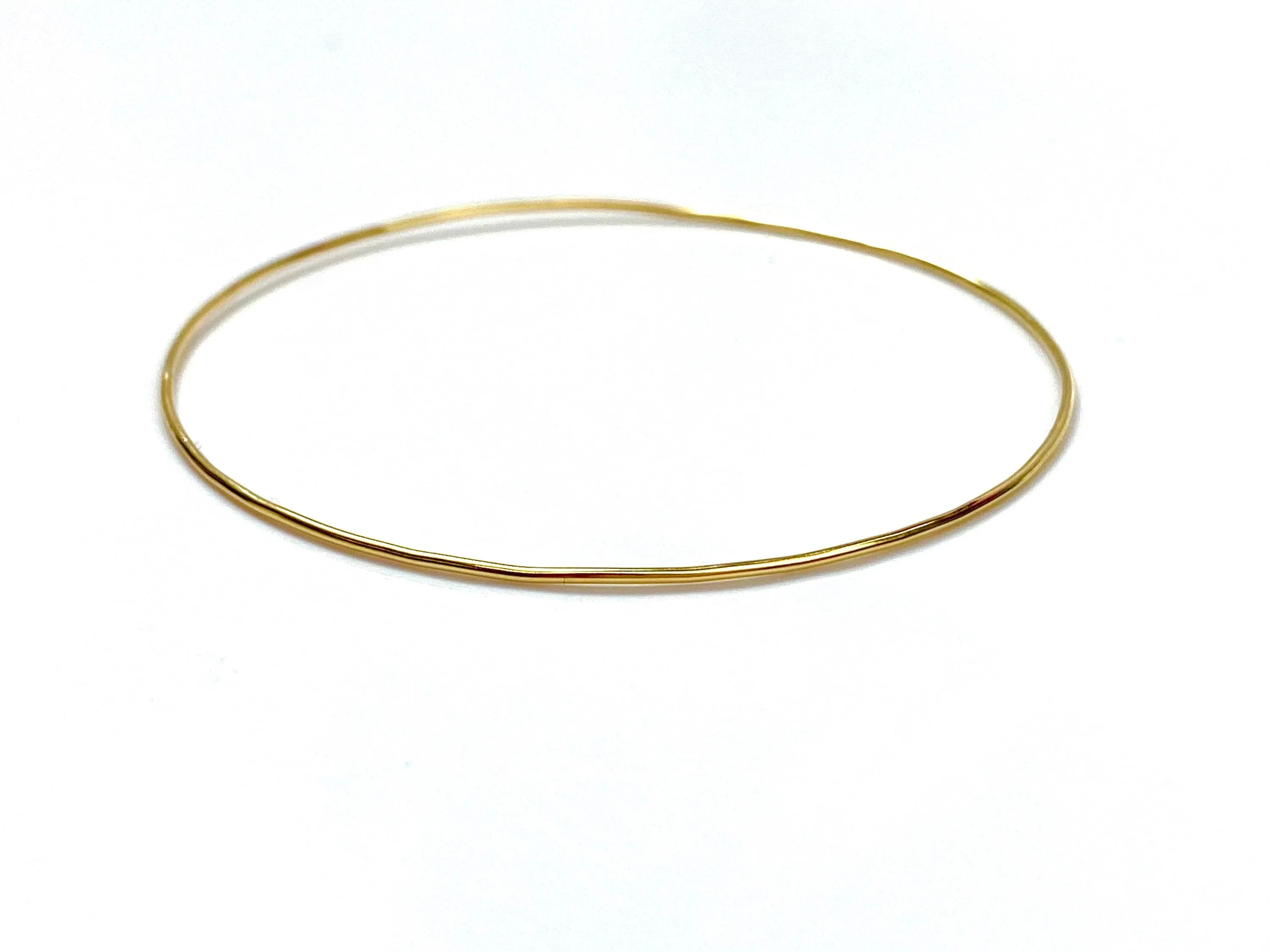 14KGF round bangle , 14K gold filled , Sku #MD BRC round