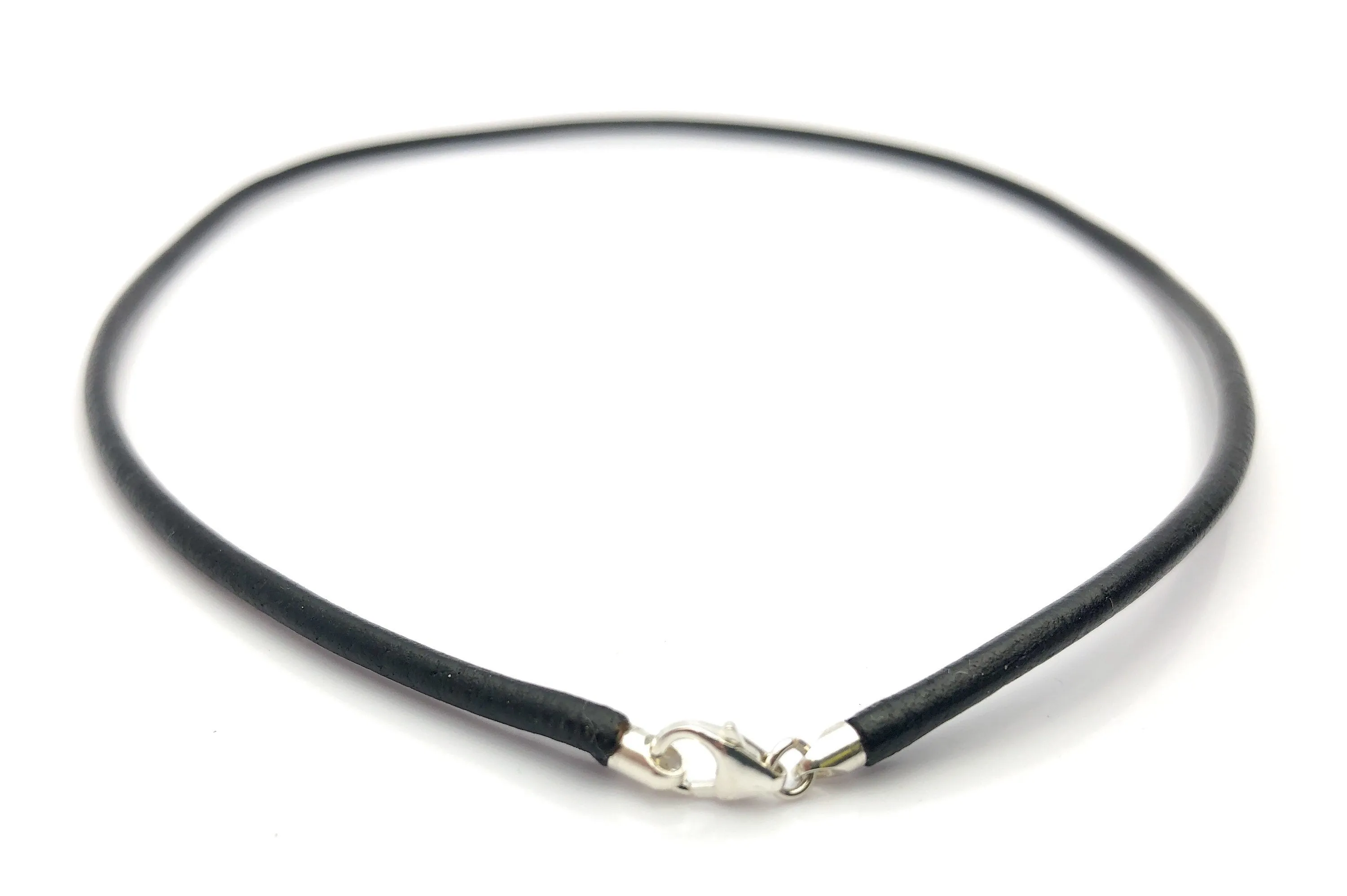 18” and 16” 3.0mm Black Leather Necklace. Pearl and beads not included (501221318L/501221316L)