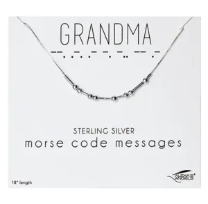 18 Inch Morse Code Necklace "Grandma"