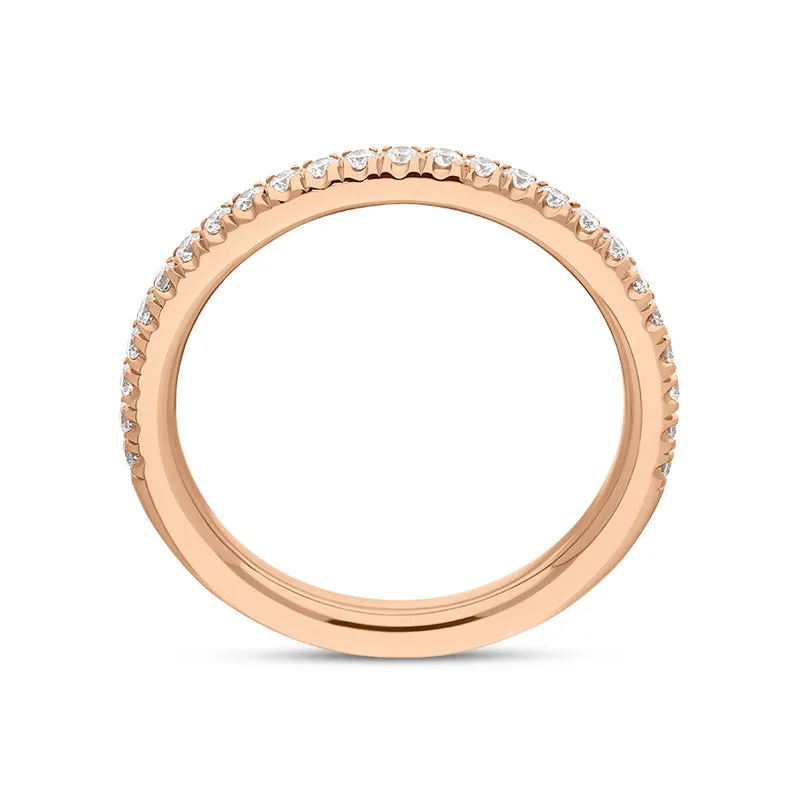 18ct Rose Gold Diamond Half Eternity Ring