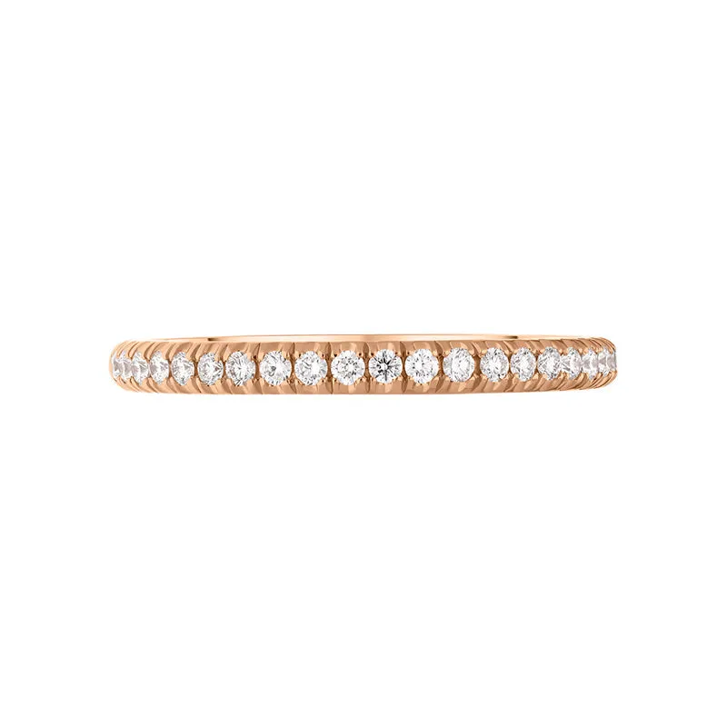 18ct Rose Gold Diamond Half Eternity Ring