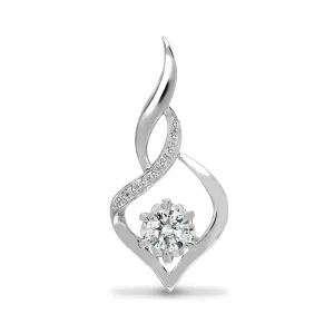 18ct White 0.25ct Diamond Pendant