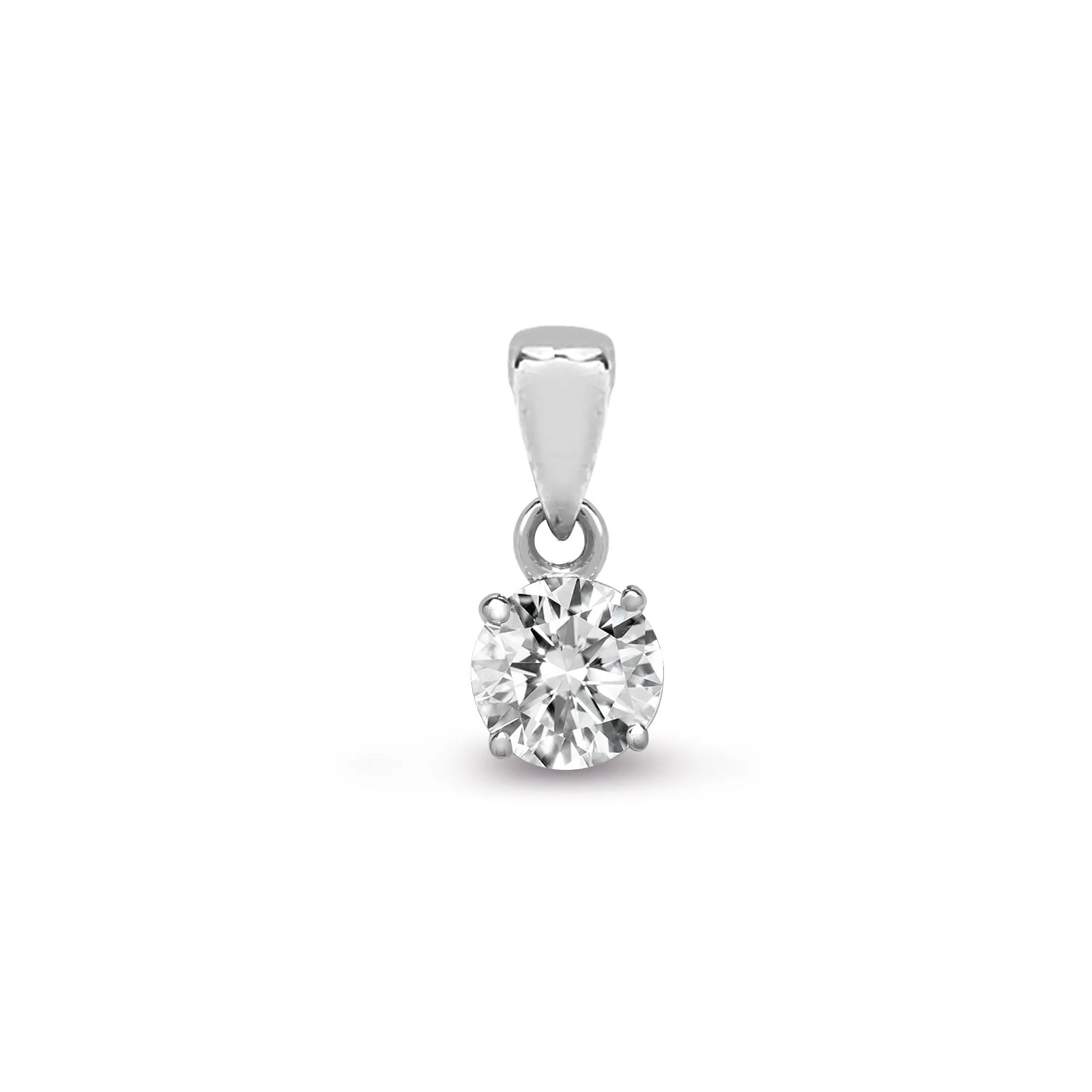 18ct White Gold 1.00ct 4 Claw Diamond Solitaire Pendant