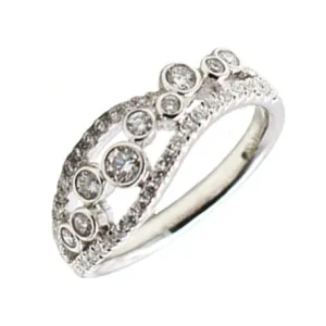 18ct White Gold Diamond Scatter Ring