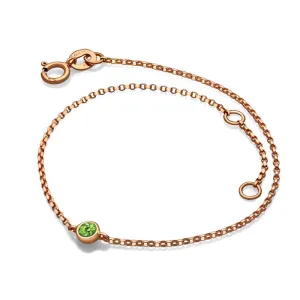 18k Gold August Birthstone Peridot Bracelet