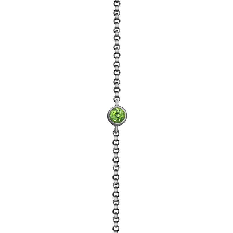 18k Gold August Birthstone Peridot Bracelet