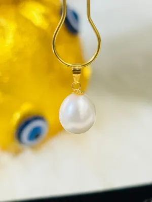 18K Gold Fresh Water Pearl Pendant