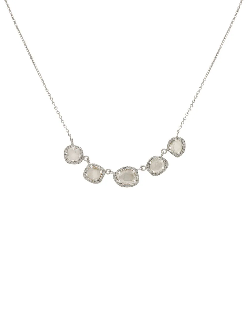 5 Slice Diamond Necklace