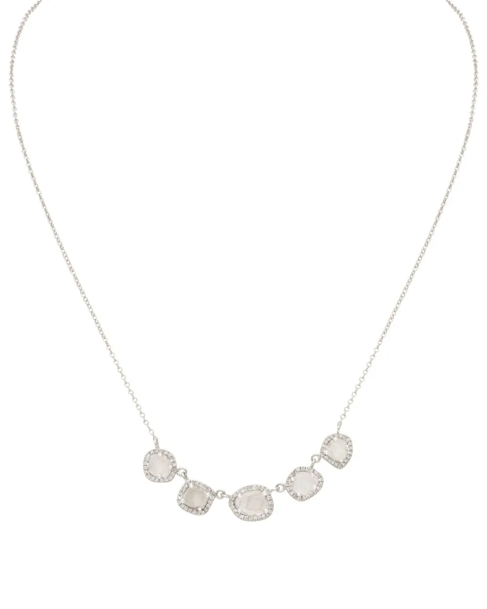 5 Slice Diamond Necklace