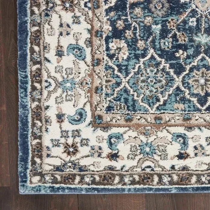 American Manor(KI100) AMR01 Blue/Ivory Rug