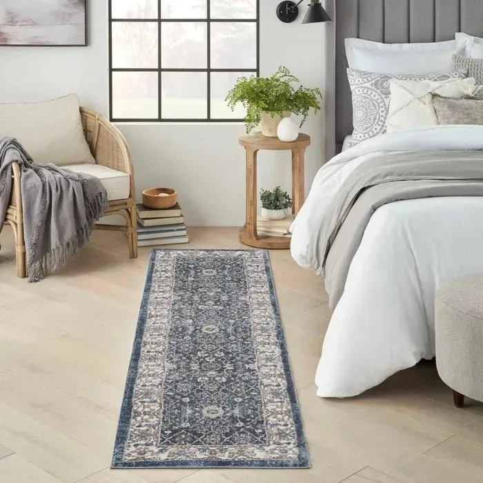 American Manor(KI100) AMR01 Blue/Ivory Rug