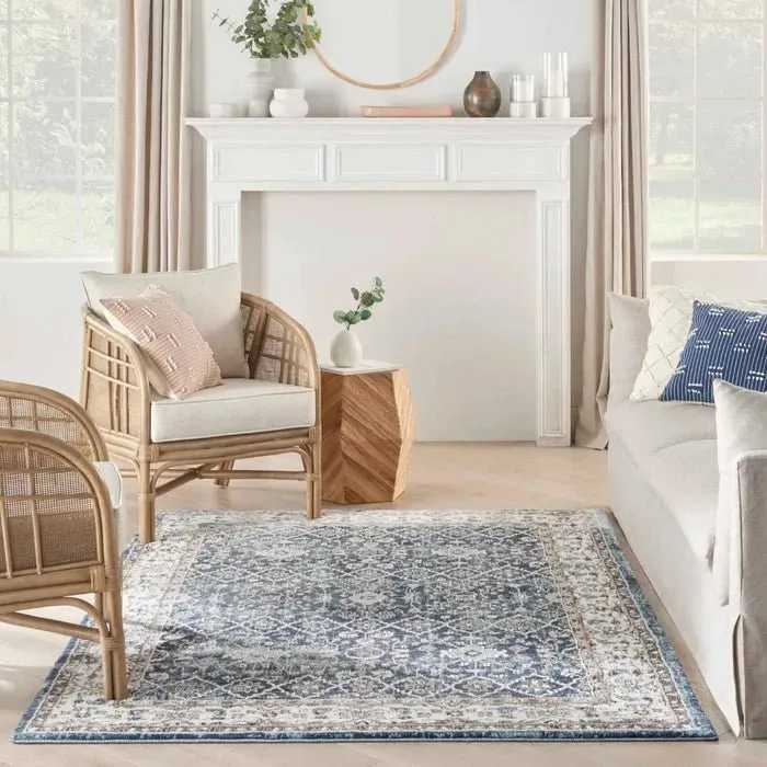 American Manor(KI100) AMR01 Blue/Ivory Rug