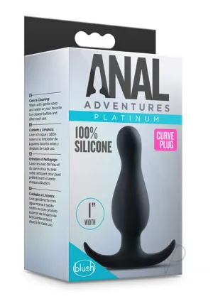 Anal Adv Platinum Curve Plug Black