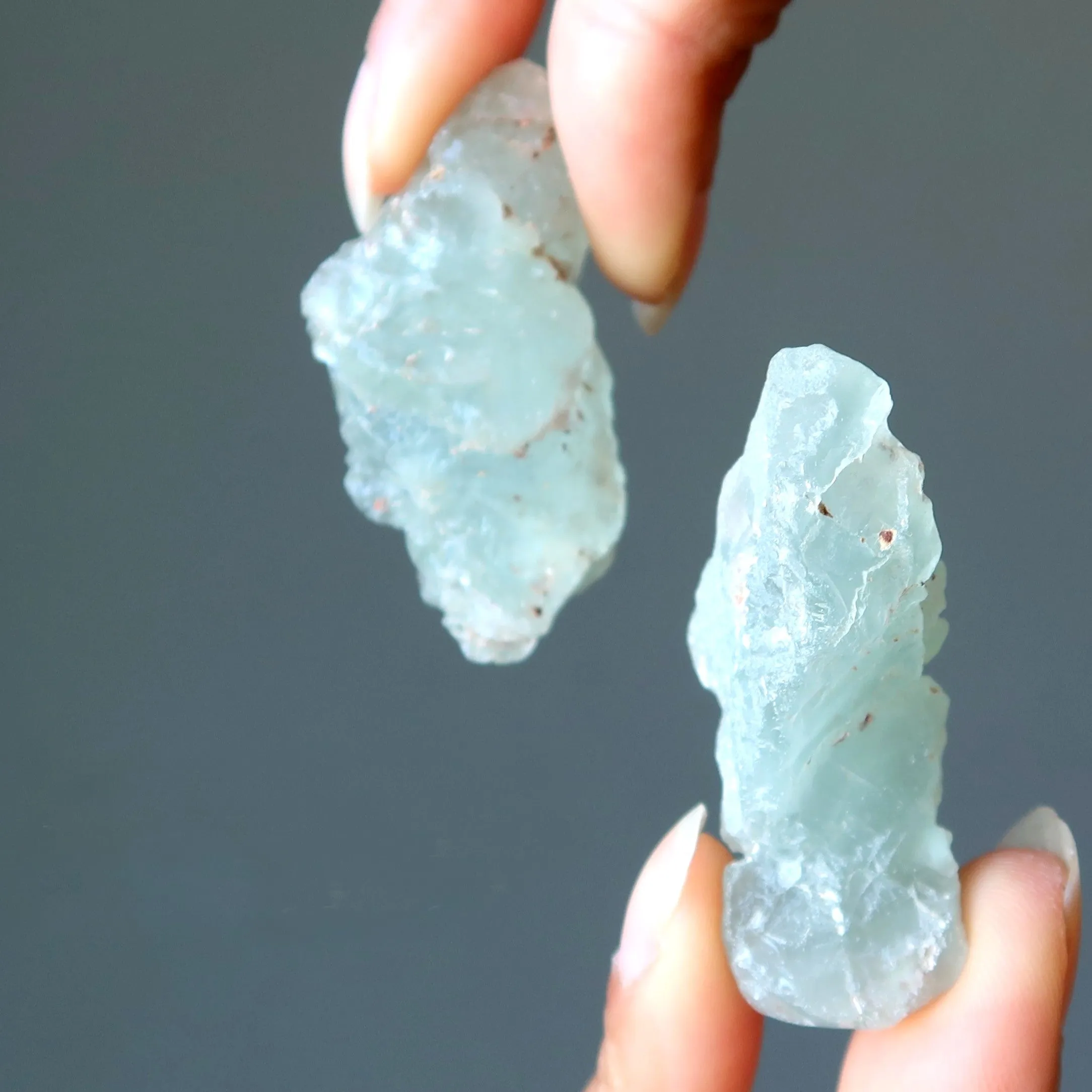 Aquamarine Raw Crystal Set Blue Gems