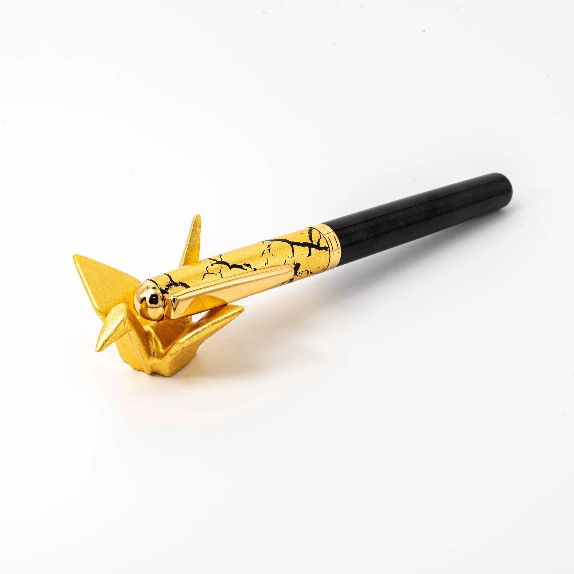 Auspicious Gold Leaf Crane Pen Rests