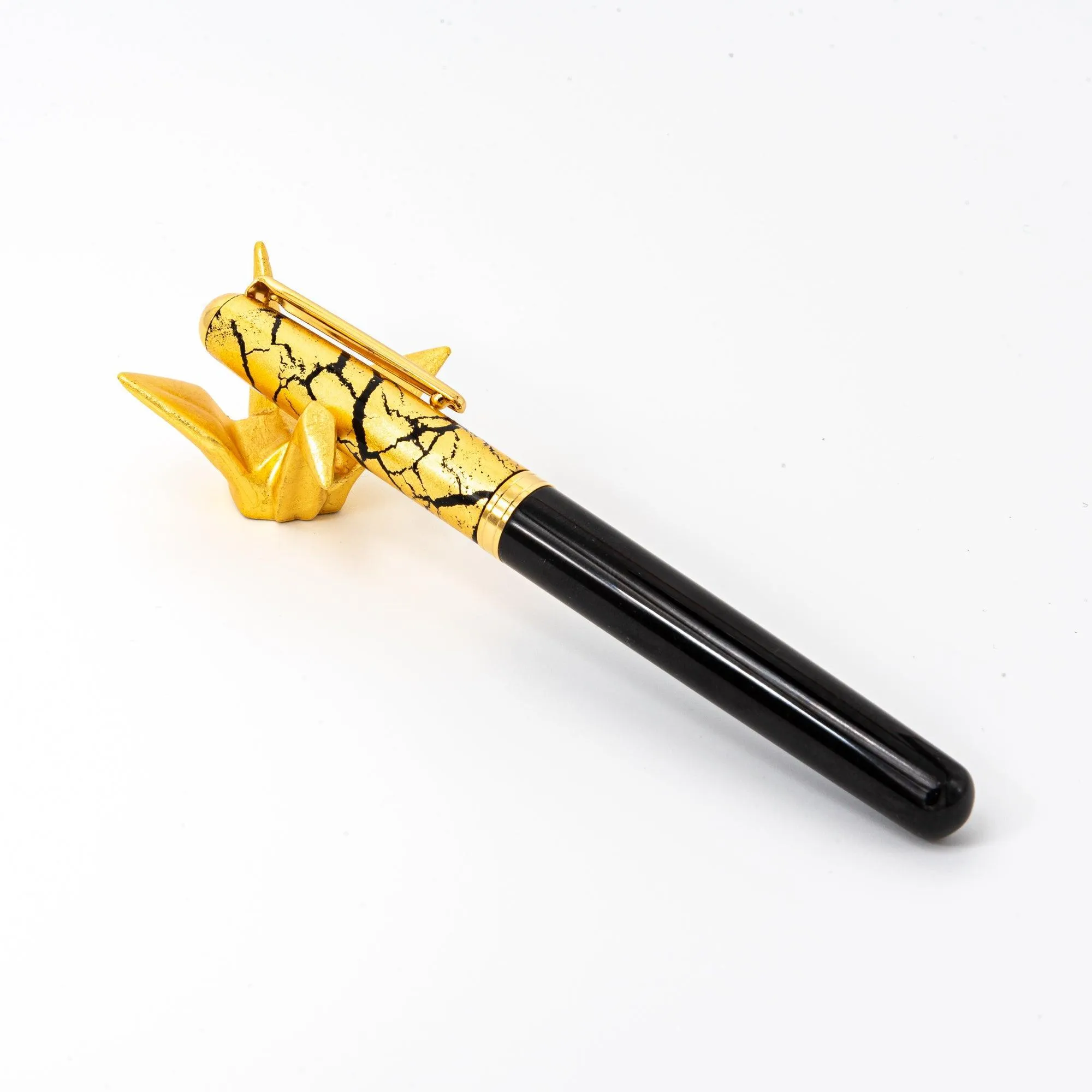 Auspicious Gold Leaf Crane Pen Rests