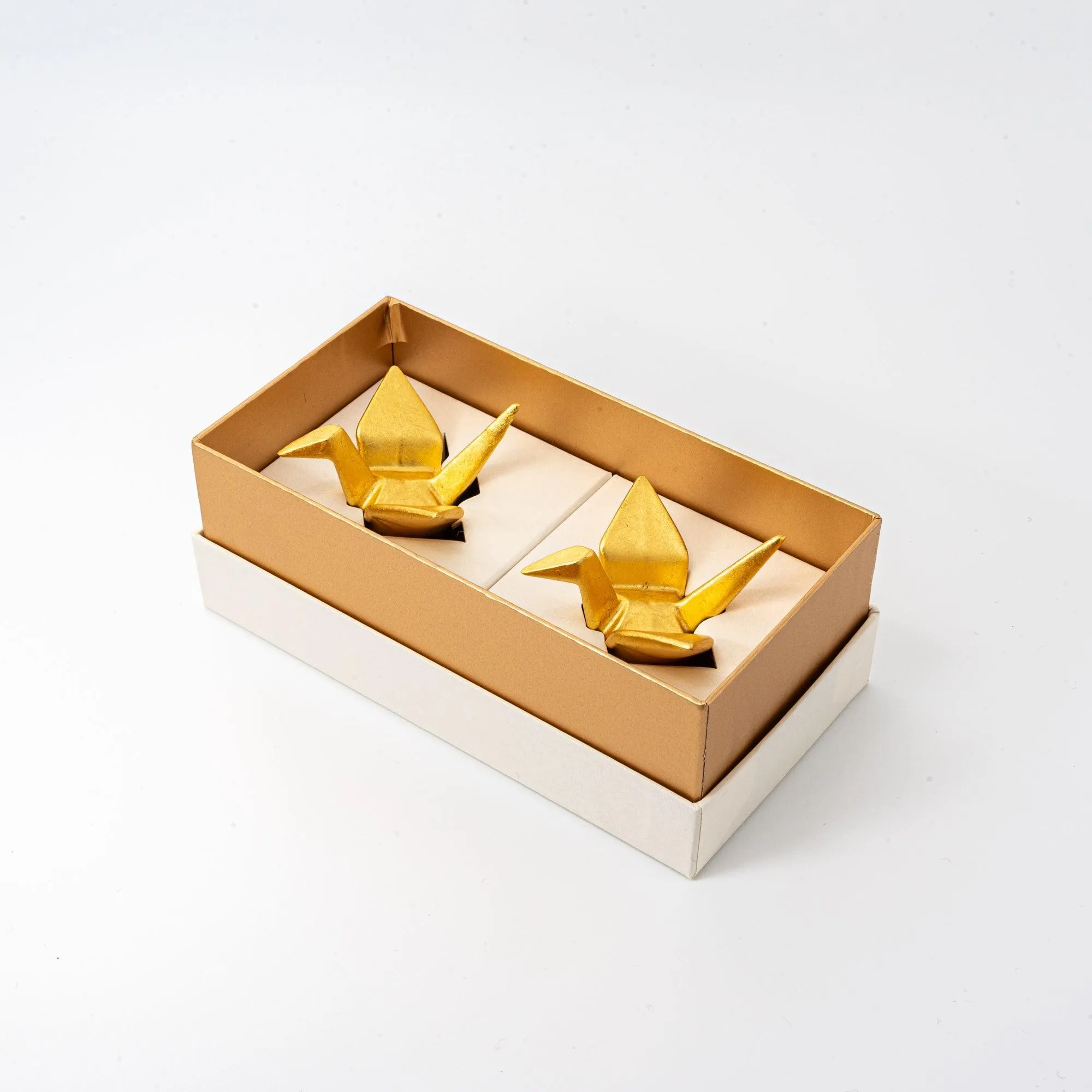 Auspicious Gold Leaf Crane Pen Rests