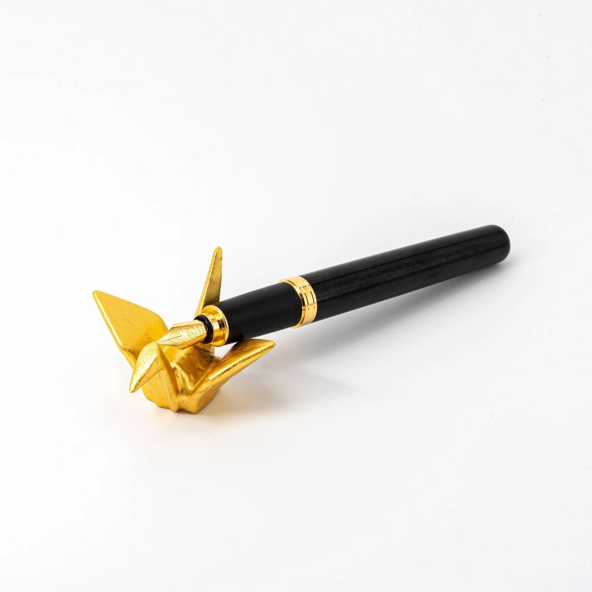 Auspicious Gold Leaf Crane Pen Rests