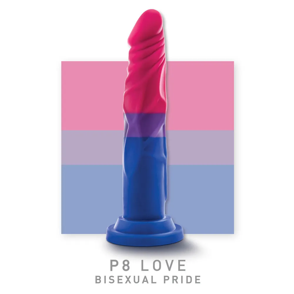 Blush Avant Pride Love P8 - Artisanal 7-Inch Dildo with Secure Suction Cup Base, Luxuriously Crafted From Smooth, Hygienic Ultrasilk® Purio™ Silicone