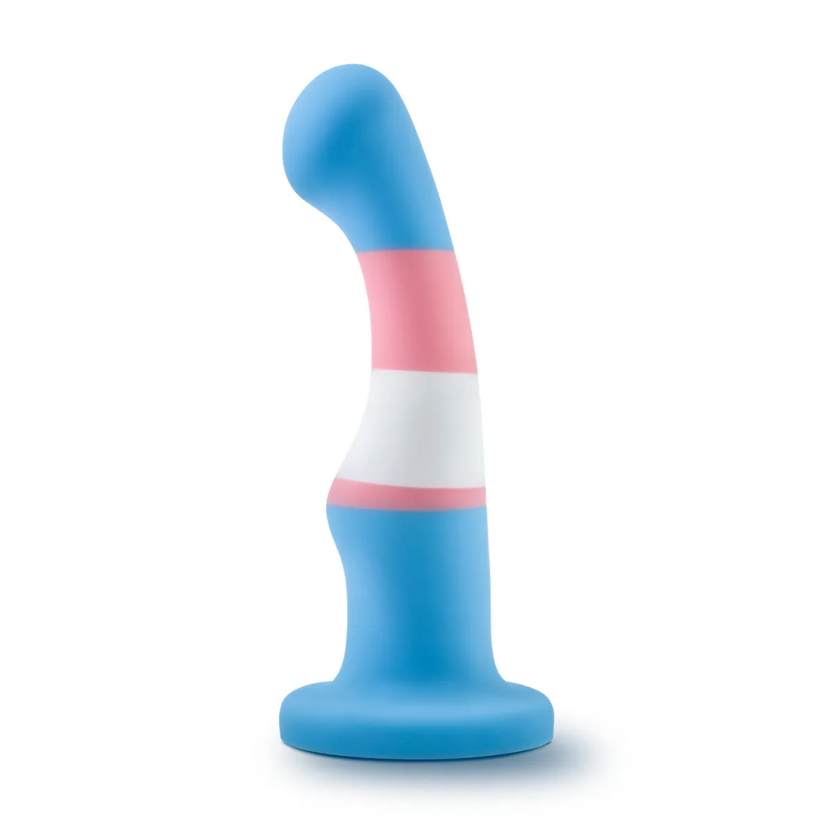 Avant By Blush® | Pride True Blue P2: Artisan 6 Inch Curved P-Spot / G-Spot Dildo with Suction Cup Base - Elegantly Made with Smooth Ultrasilk® Purio™ Silicone