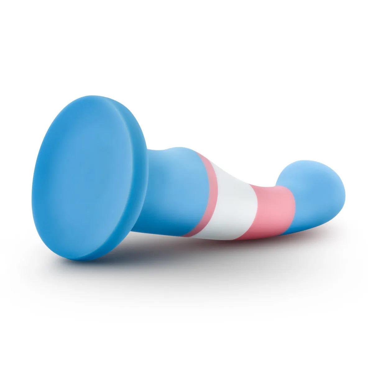 Avant By Blush® | Pride True Blue P2: Artisan 6 Inch Curved P-Spot / G-Spot Dildo with Suction Cup Base - Elegantly Made with Smooth Ultrasilk® Purio™ Silicone