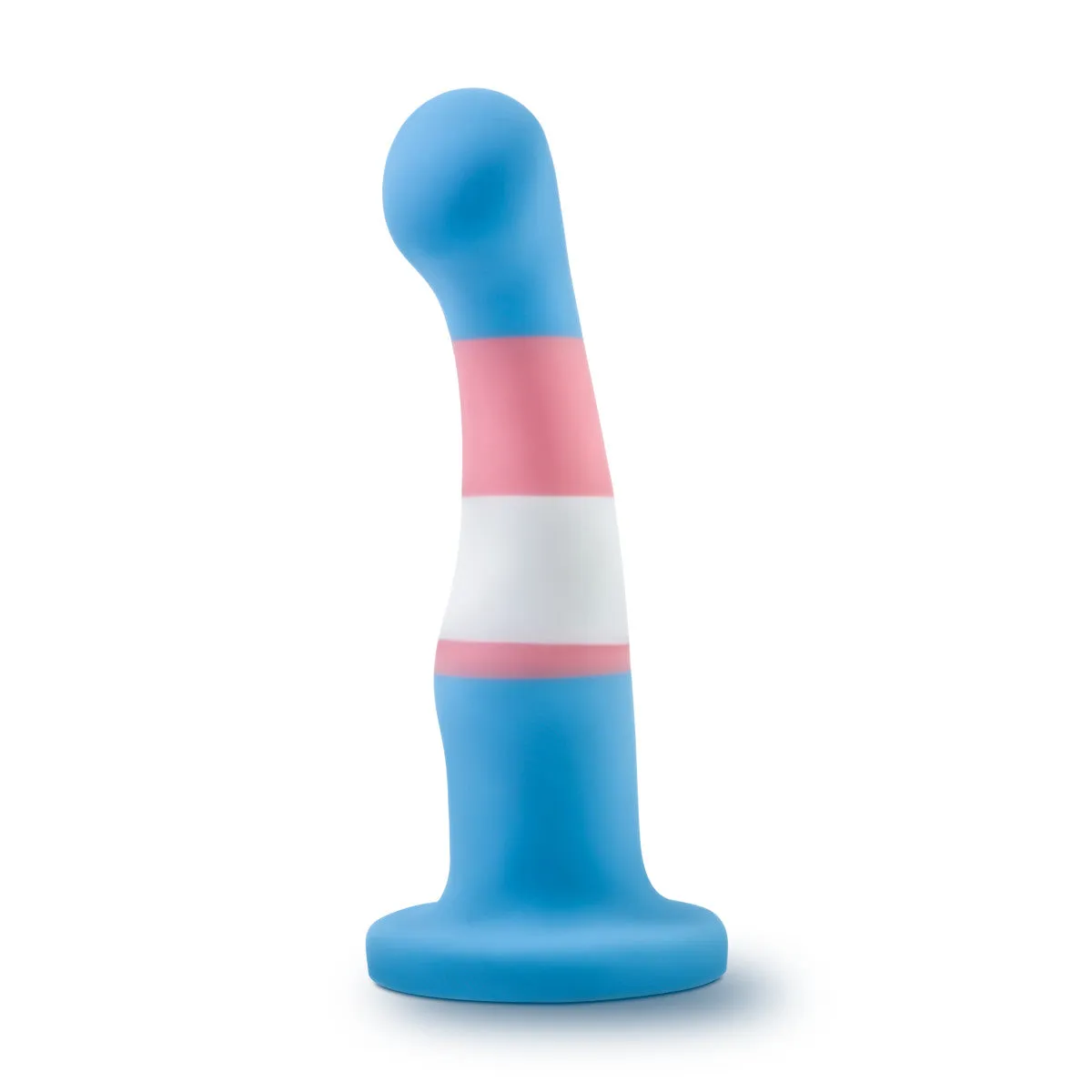 Avant By Blush® | Pride True Blue P2: Artisan 6 Inch Curved P-Spot / G-Spot Dildo with Suction Cup Base - Elegantly Made with Smooth Ultrasilk® Purio™ Silicone