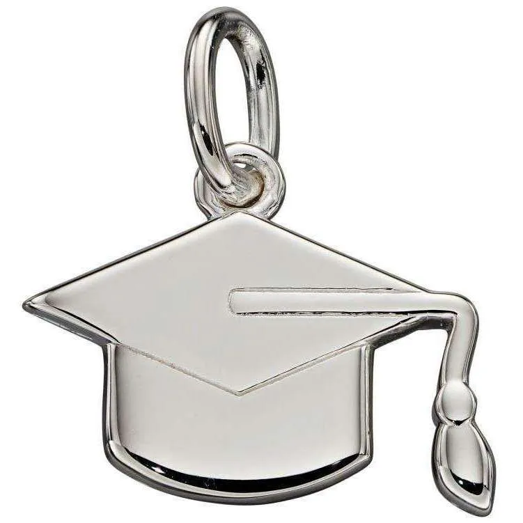 Beginnings Graduation Cap Charm - Silver