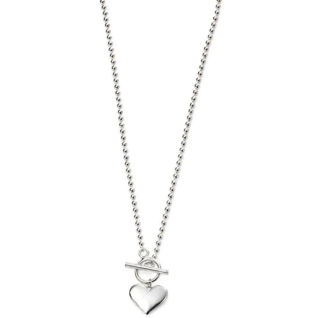 Beginnings Heart on Ball Chain Necklace - Silver