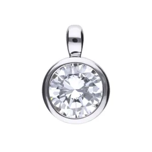 Bezel Set 2 Carat Zirconia Pendant - P4645