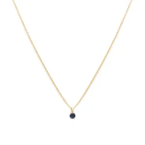 Birthstone Necklace | Gold & Sapphire