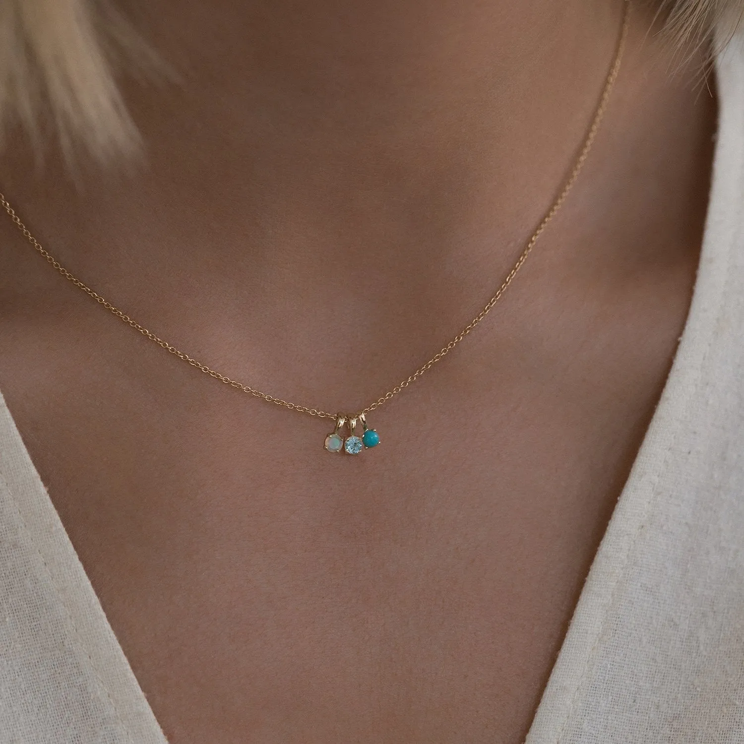 Birthstone Necklace | Gold & Sapphire