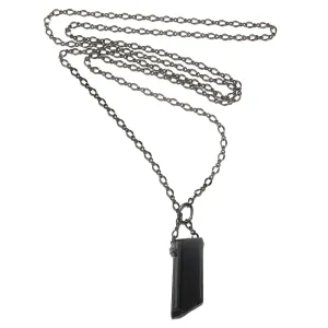 Black Tourmaline Necklace Rough 'n Rugged Protection Stone