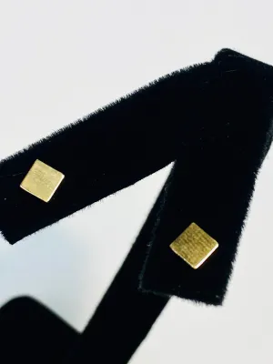 Bold and Elegant Square shaped (14KGF) 14K gold filled Stud Earrings sku 7.02-4