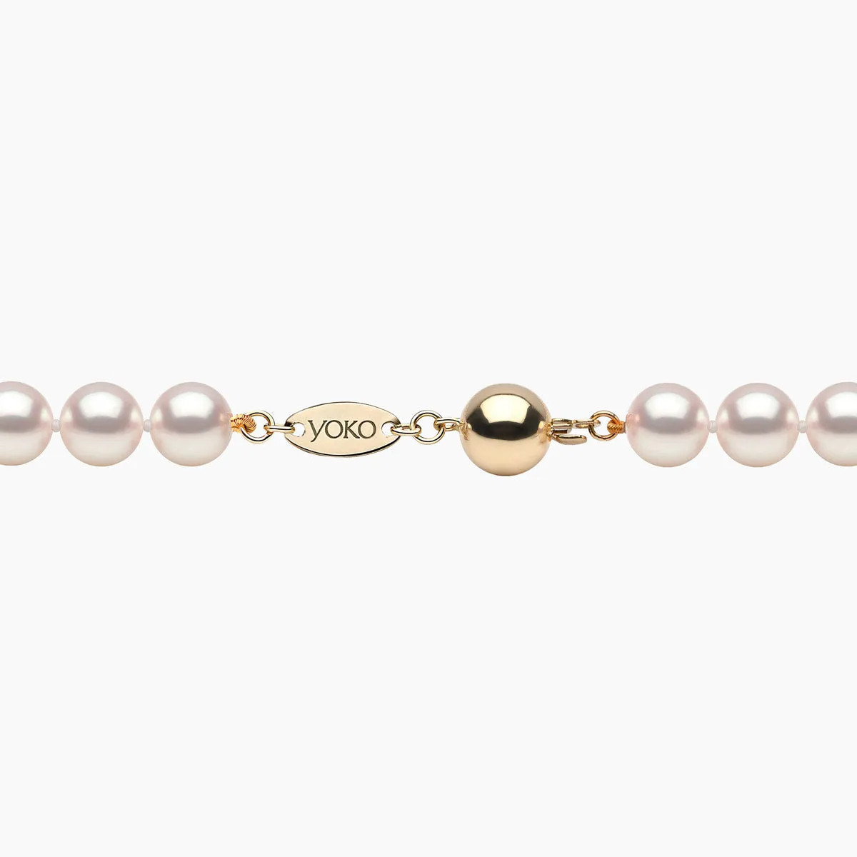 Classic 18K Gold AAA Akoya Pearl Necklace