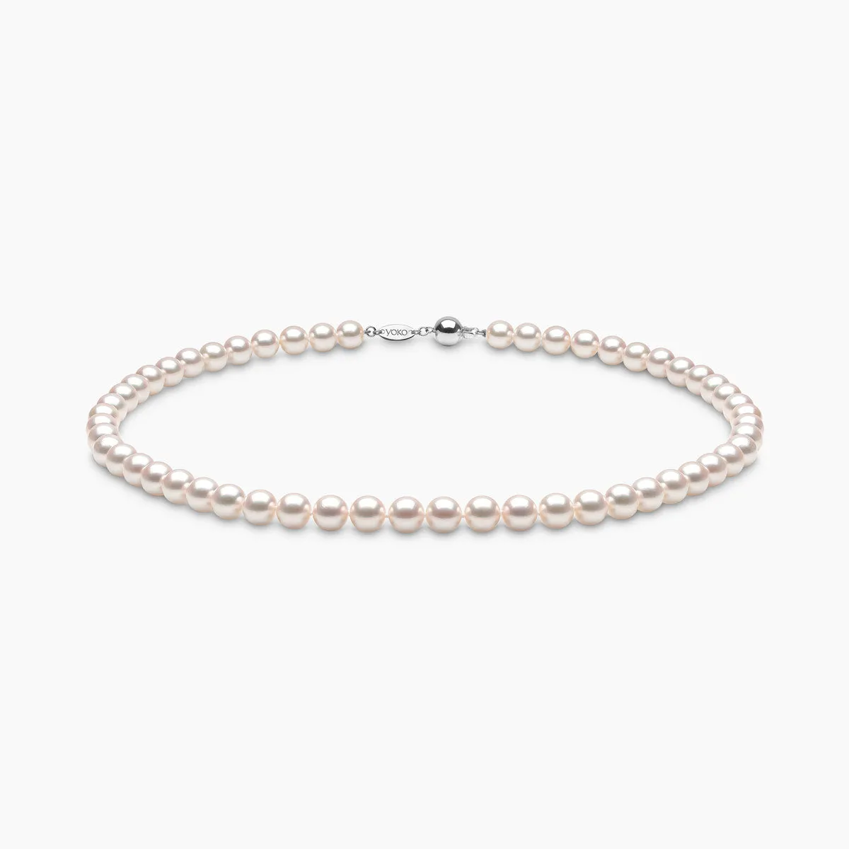 Classic 18K Gold AAA Akoya Pearl Necklace