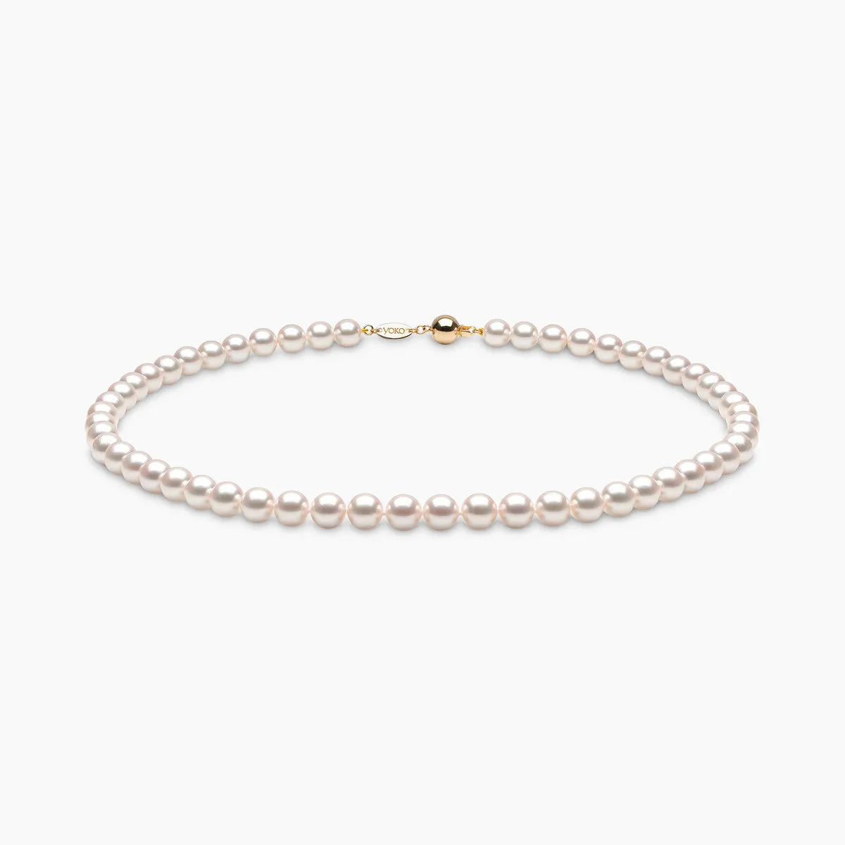 Classic 18K Gold AAA Akoya Pearl Necklace