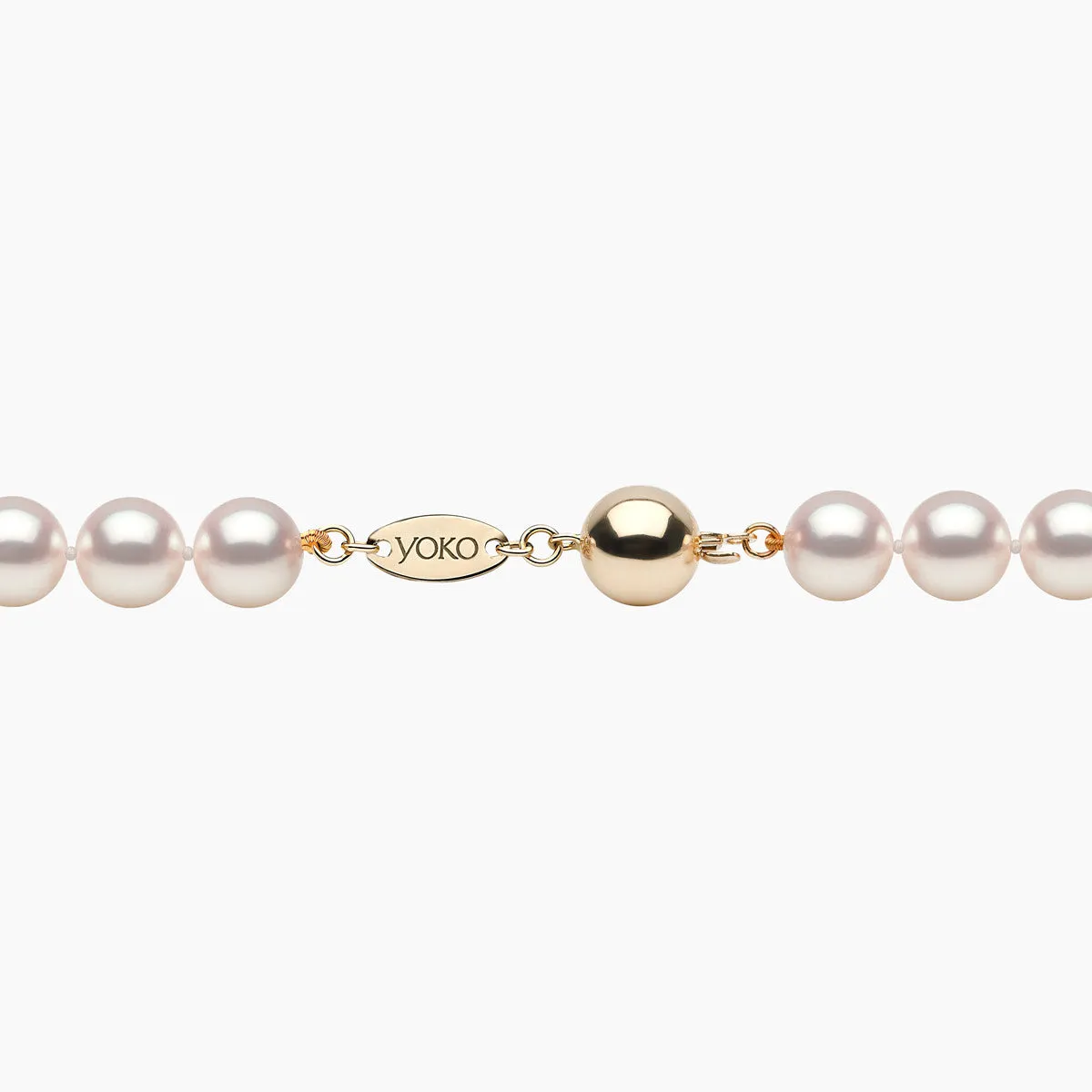 Classic 18K Gold AAA Akoya Pearl Necklace