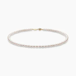 Classic 18K Gold AAA Akoya Pearl Necklace