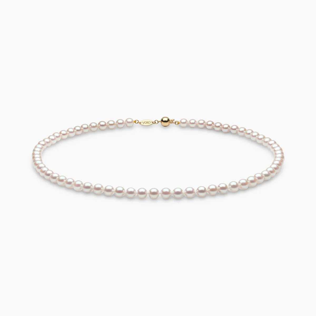 Classic 18K Gold AAA Akoya Pearl Necklace